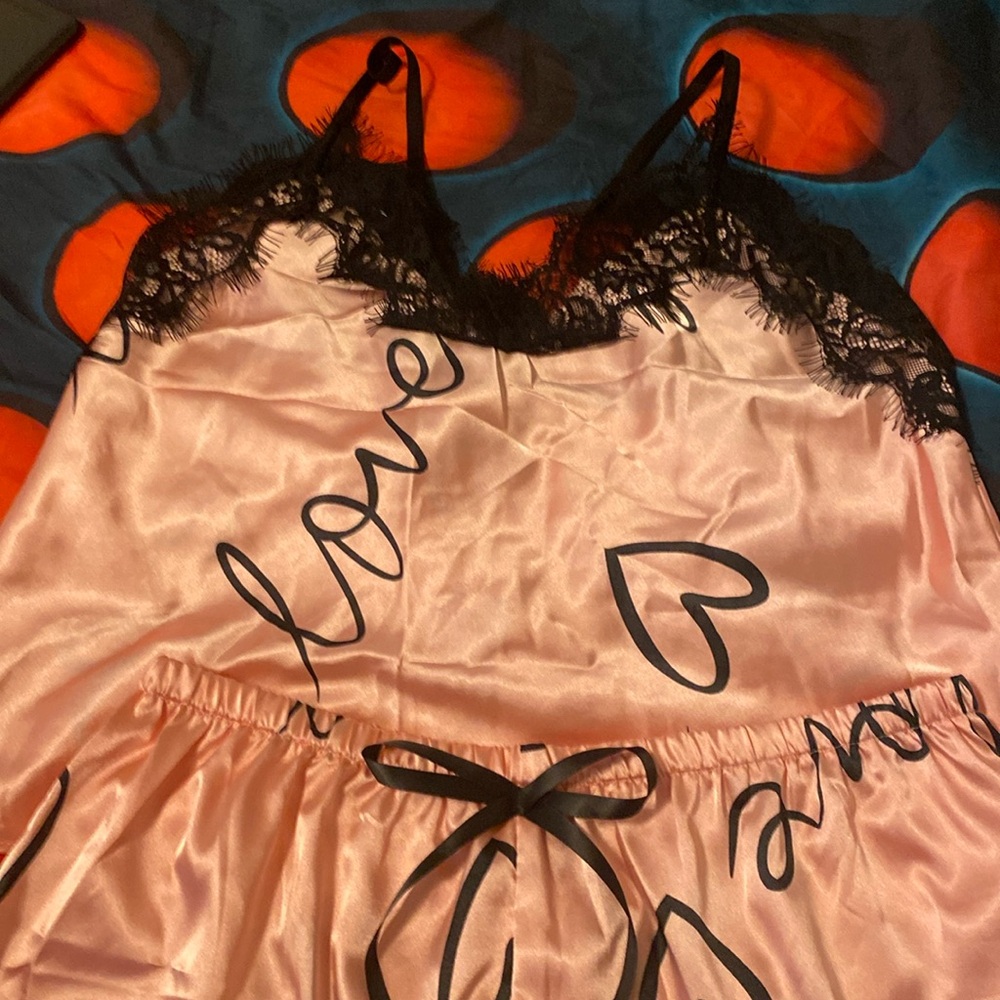 Women’s satin pj short set NEW
